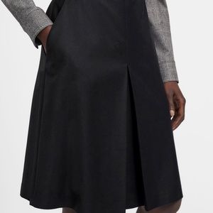 Theory Box Pleat Wool Skirt - GRAY